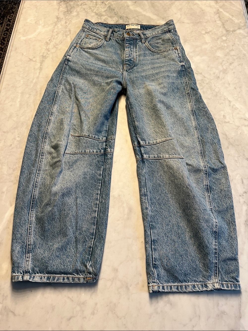 Free people we the free good luck barrel jeans. Ultra light beam. 26.